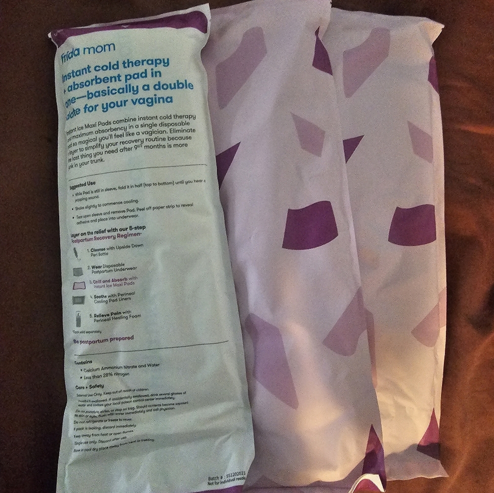 Post partum instant cold pad.